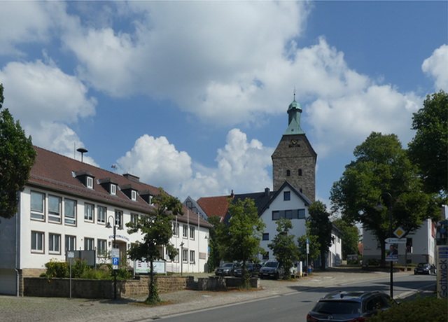 Blick auf das Rathaus von Lichtenau