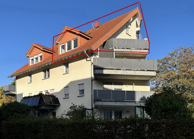 Eigentumswohnung in Paderborn als Galeriewohnung im Dachgeschoss und Spitzboden eines modernen Mehrfamilienhauses